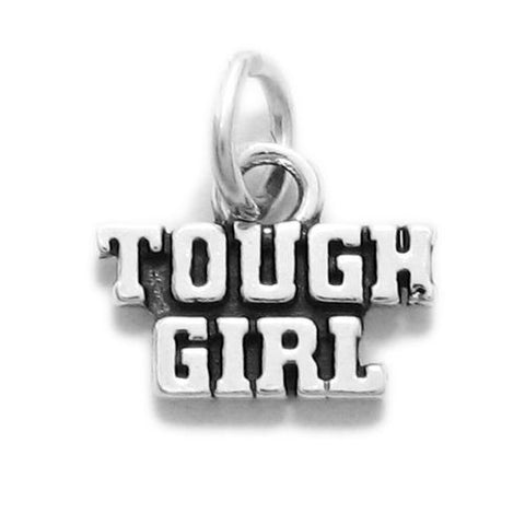 Edgy "Tough Girl" Talking Charm. Wholesale Sterling Silver Charms - Jewelry. Main.