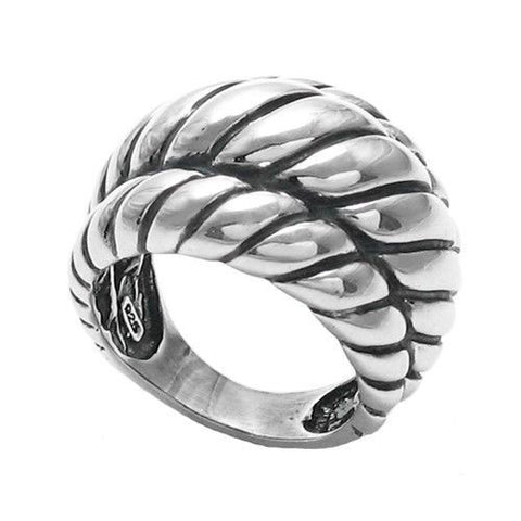 Unique Triple Twisting Rope Ring | Wholesale 925 Sterling Silver Jewelry | Main
