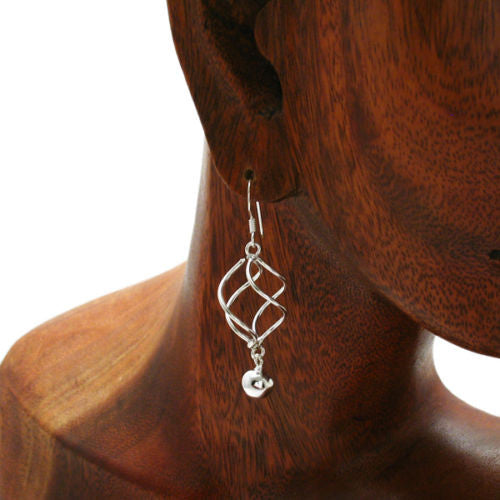 Sterling Silver Twisted Wire Cage Earrings. Wholesale - 925Express