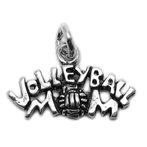 Sporty "Volleyball Mom" Talking Charm. Wholesale Sterling Silver Charms - Jewelry. Main.
