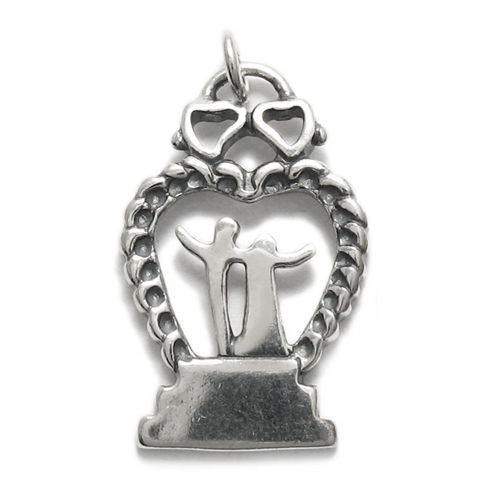 Top-of-the-line Wedding Cake Topper Charm. Wholesale Sterling Silver Charms - Jewelry. Main