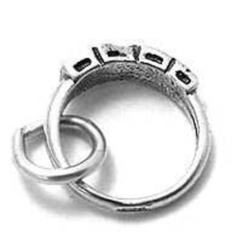 Exquisite Women's Wedding Ring Charm. Wholesale Sterling Silver Charms - Jewelry